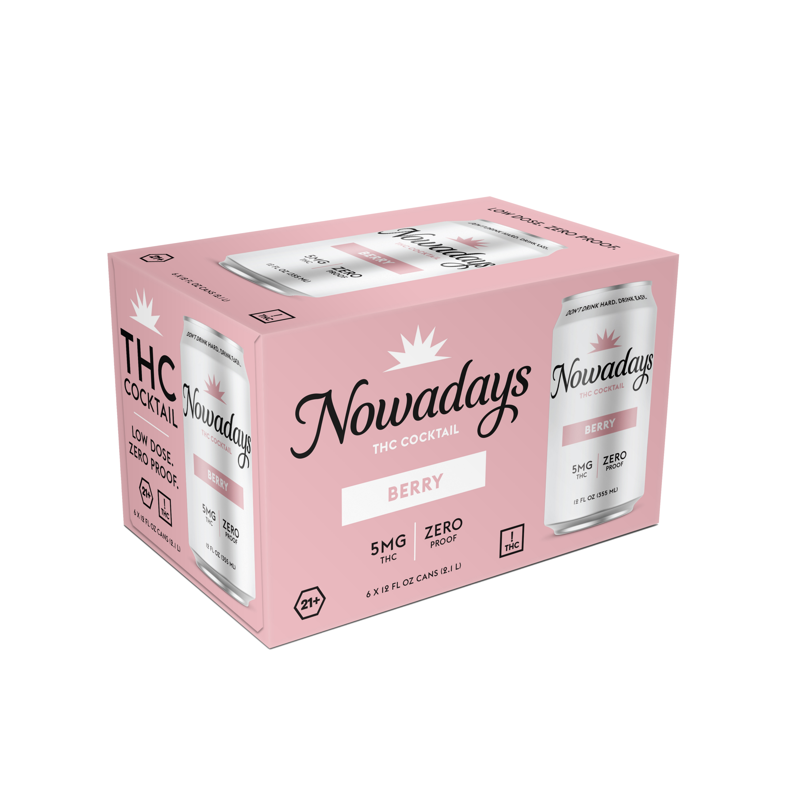Nowadays Berry 5mg 6 pack Canned Cocktails THC-Infused box