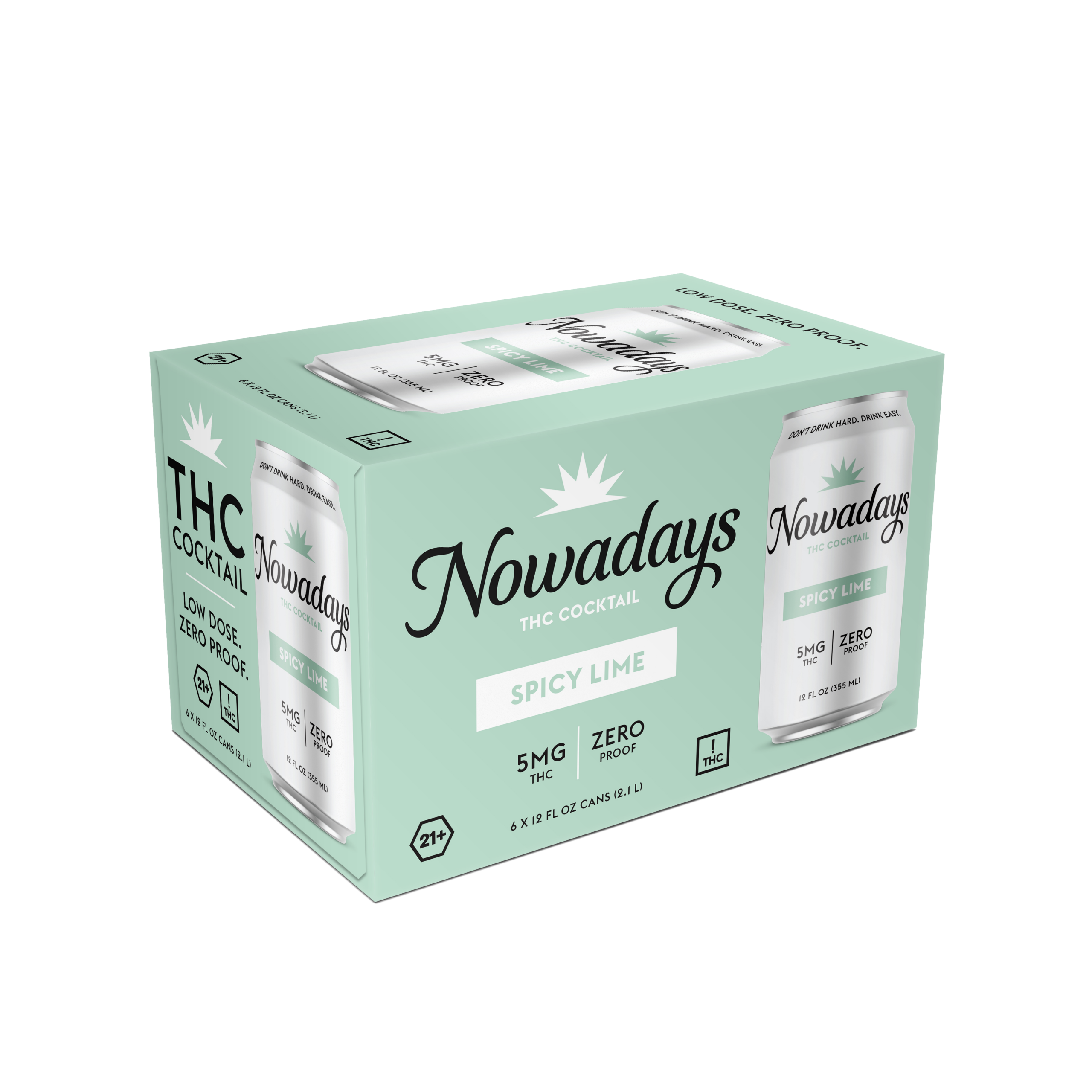 Nowadays Spicy Lime 5mg 6 pack Canned Cocktails THC-Infused box