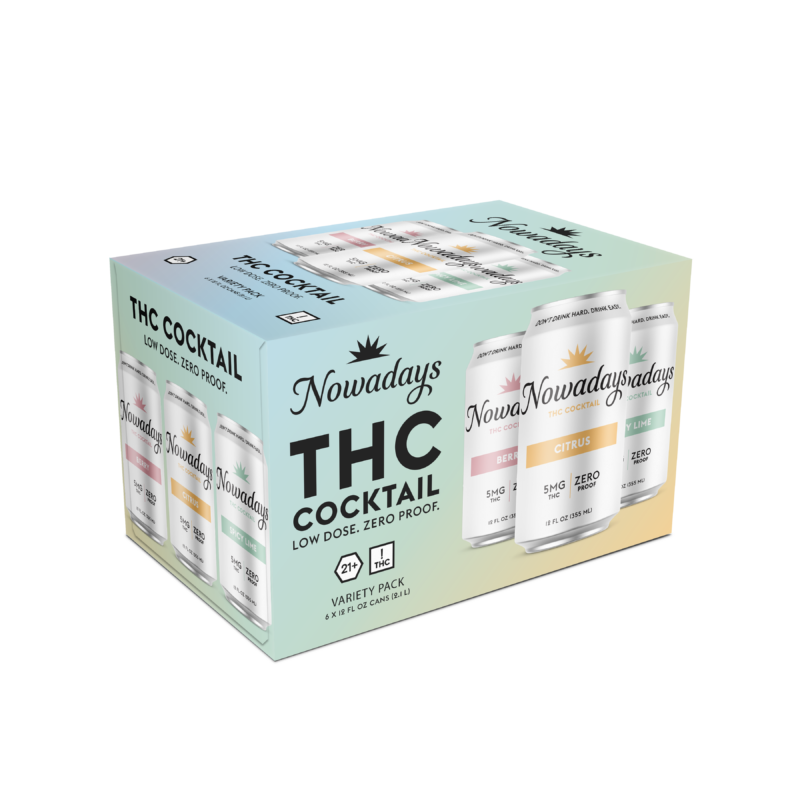 Nowadays Variety-Pack 5mg Canned Cocktails THC-Infused box