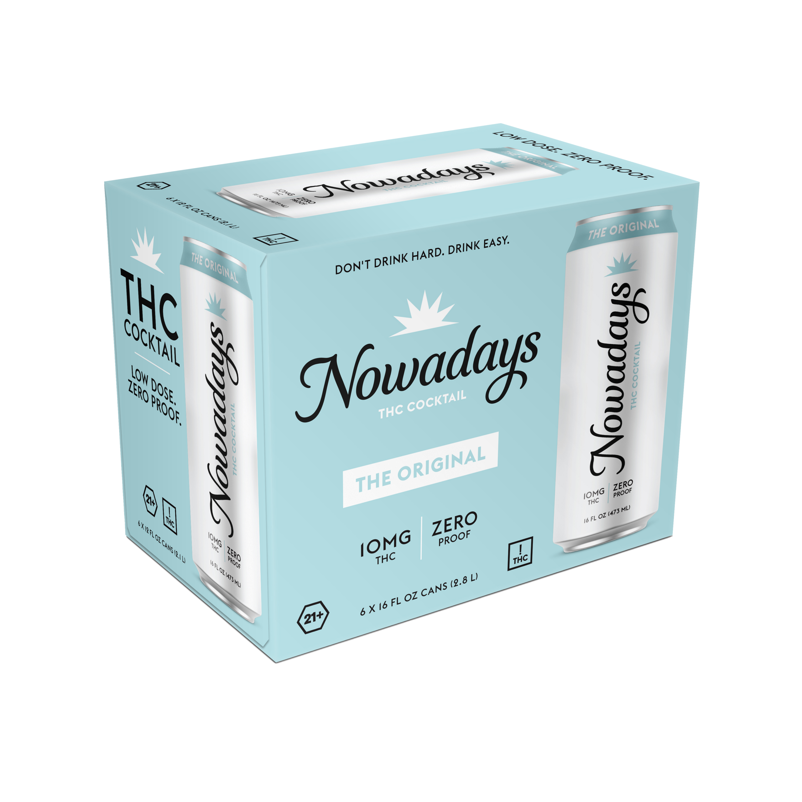 Nowadays The Original 10mg 6 pack 16 oz Canned Cocktails THC-Infused box